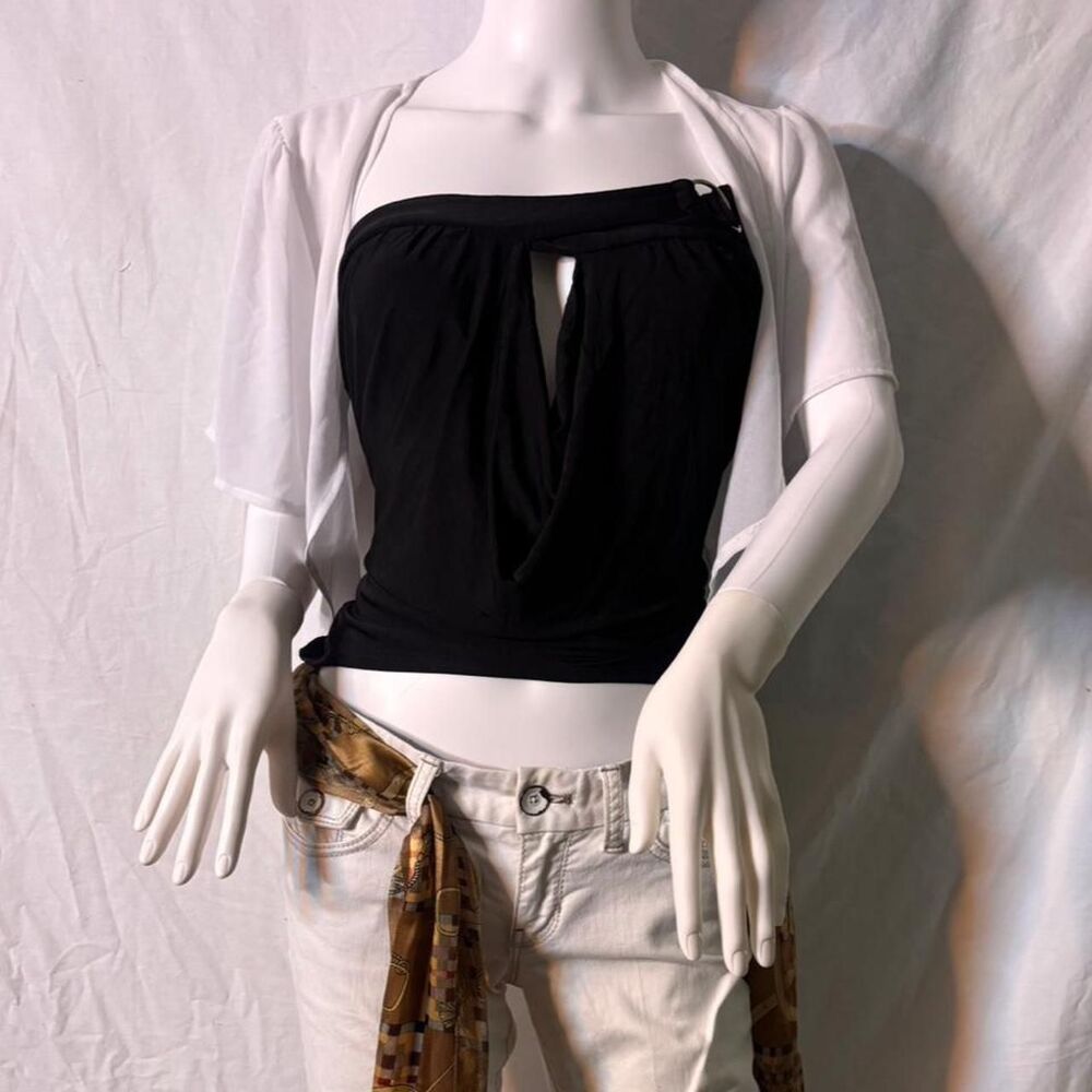 Unbranded Women's Black and White Vest